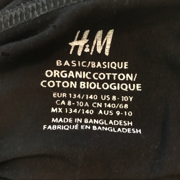 H&M Girl's Organic Cotton Long Sleeve Tee Tops Set Size 10 - Picture 4 of 8